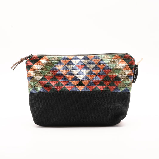 パレスチナ刺繍化粧ポーチ (マルチカラー)