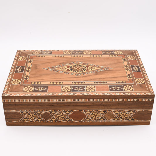 アブハーニーの寄木箱　長方形大・長辺約30cm